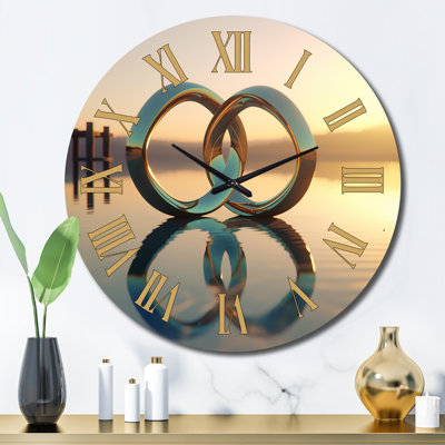 Quantum Entanglement Futuristic Bliss I Metal Wall Clock