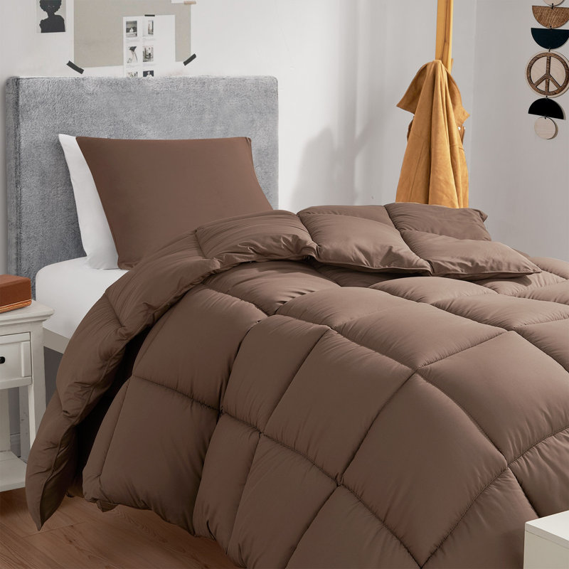 Cool Being Thick - Coma Inducer Oversized Comforter Set, Twin Extra Long Comforter + 1  Pillow Sham, Brown