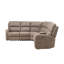 Canapé modulaire inclinable électrique avec port USB Olwen Mocha Nubuck