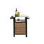 Outdoor Kitchen Wicker Island Rolling Cart