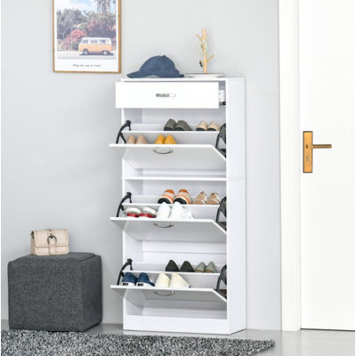 18 Pair Flip Down Shoe Storage