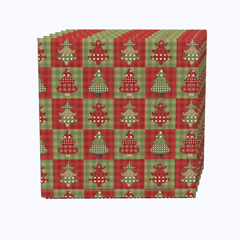 Cru 100% Cotton Checkered Square Napkin