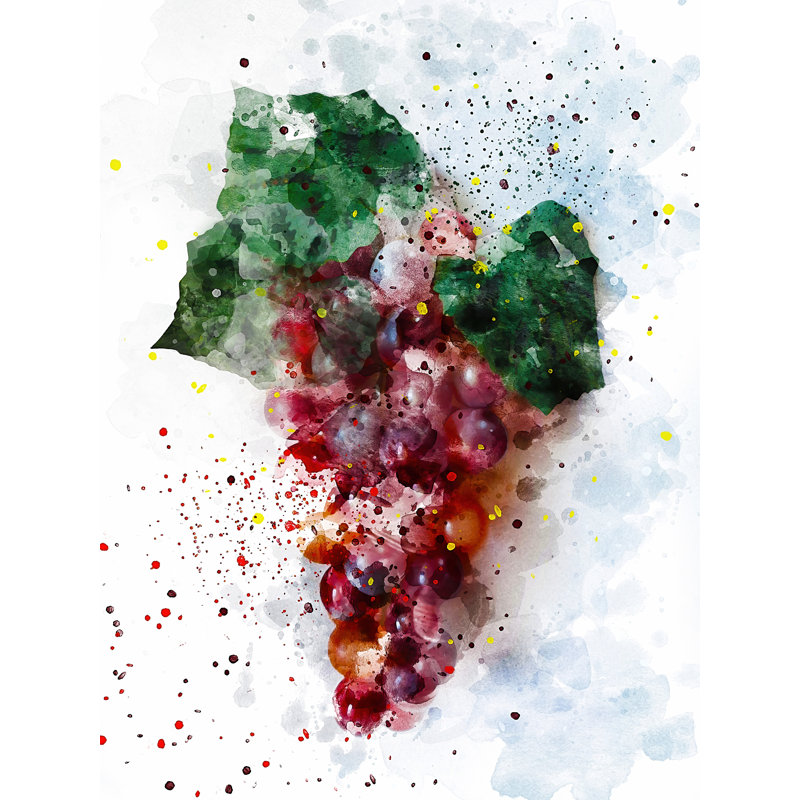 «Bozhil Grapes» par Chamira Young - reproduction d'art sur toile tendue, H 16 po x l 12 po