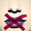 Grayscale Lips with Red X - Living Room sépia, reproduction encadrée-290585271-290585270