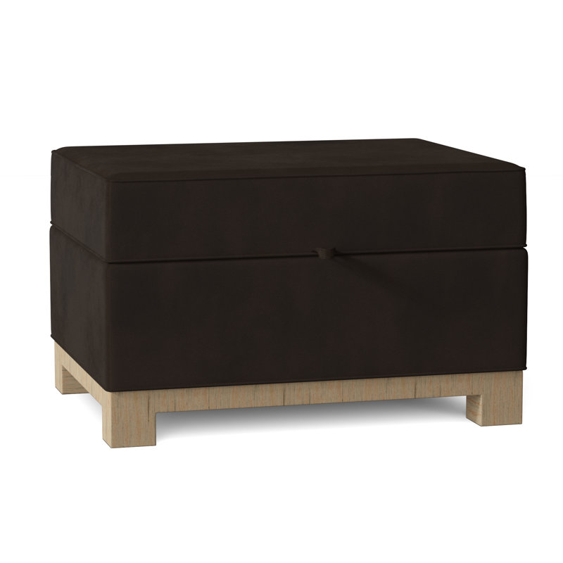 Brandes Upholstered Ottoman, Ireland Charcoal, Black