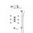 Fontana Milan Hot & Cold Bathroom Rainfall Thermostatic Shower Set (FS9591)