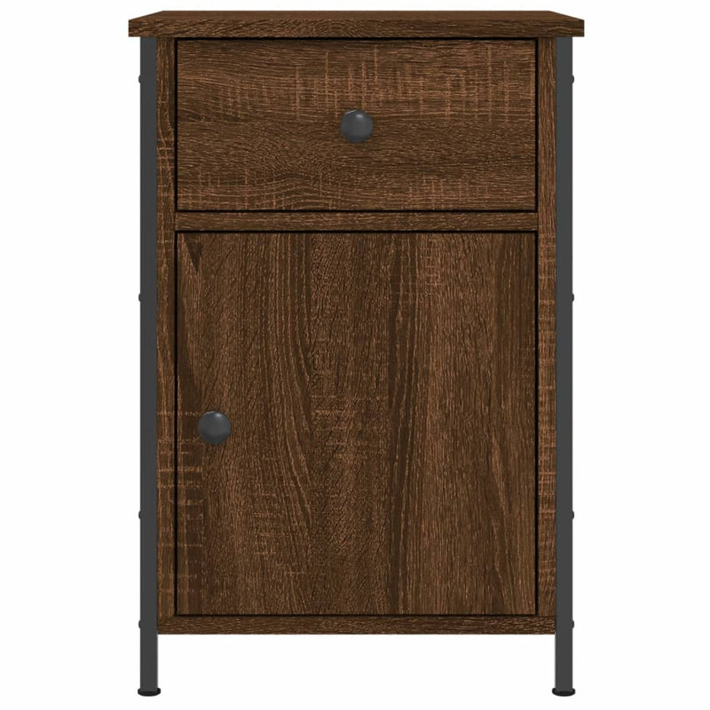 Maybritt 40cm W Bedside Table, Brown Oak, Set of 2