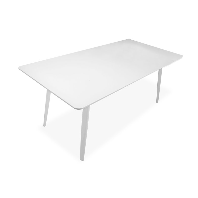 Table de salle à manger Pangea Home Hal - Table de salle à manger pour 6 personnes, Blanc