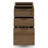 File Cabinet, 3-Drawer Fixed Pedestal Filing Cabinet with Lock for Home Office, Modern Walnut-121883437-121883435