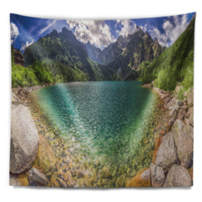 Tapisserie panorama à aube tatra lake at Landscape