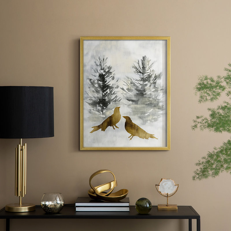 Reproduction encadrée - bois massif, H 30 po x l 24 po, Doré