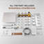 Herathena 3 Functions Ceiling Mounted Luxury Shower System with 6 Body Jets (Rough-in Valve Included)-66097077