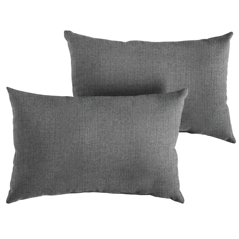 Coussin décoratif réversible intérieur / extérieur Revive Sunbrella®, H 14 po x l 24 po, Gris