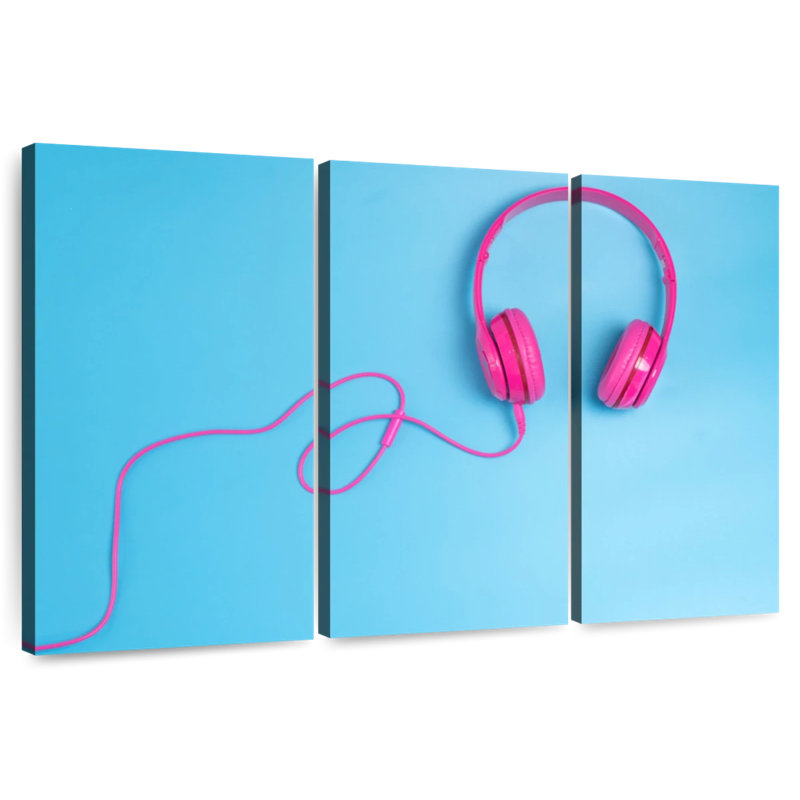 Abarca Pink Headphones, 28" H x 45" W