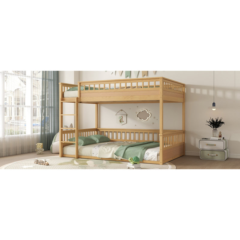 Lit superposé moderne en bois de pin massif pour chambre d'enfant