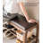 Modern Minimalist Black Walnut Soft-Seat Shoe-Changing Bench-674469917