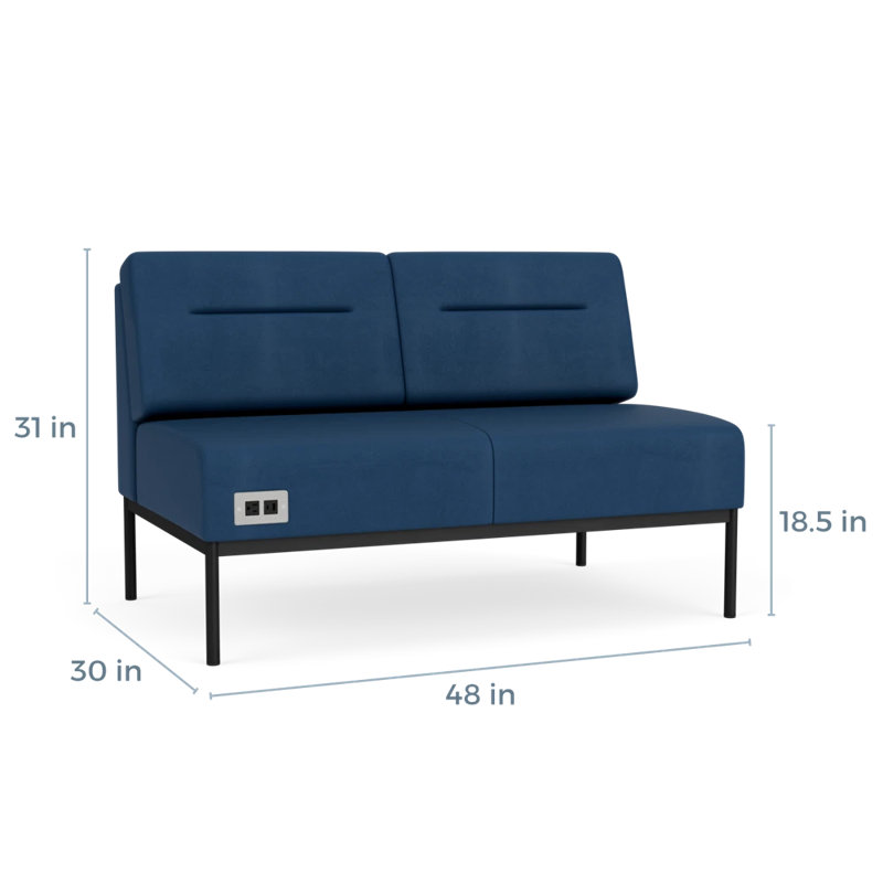 Causeuse Darsey, Avec alimentation, Noir, Patriot Plus Blue Ridge