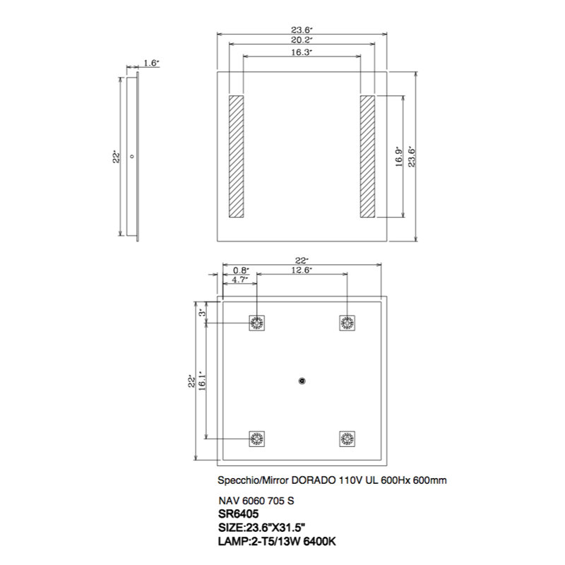Miroir de salle de bain lumineux