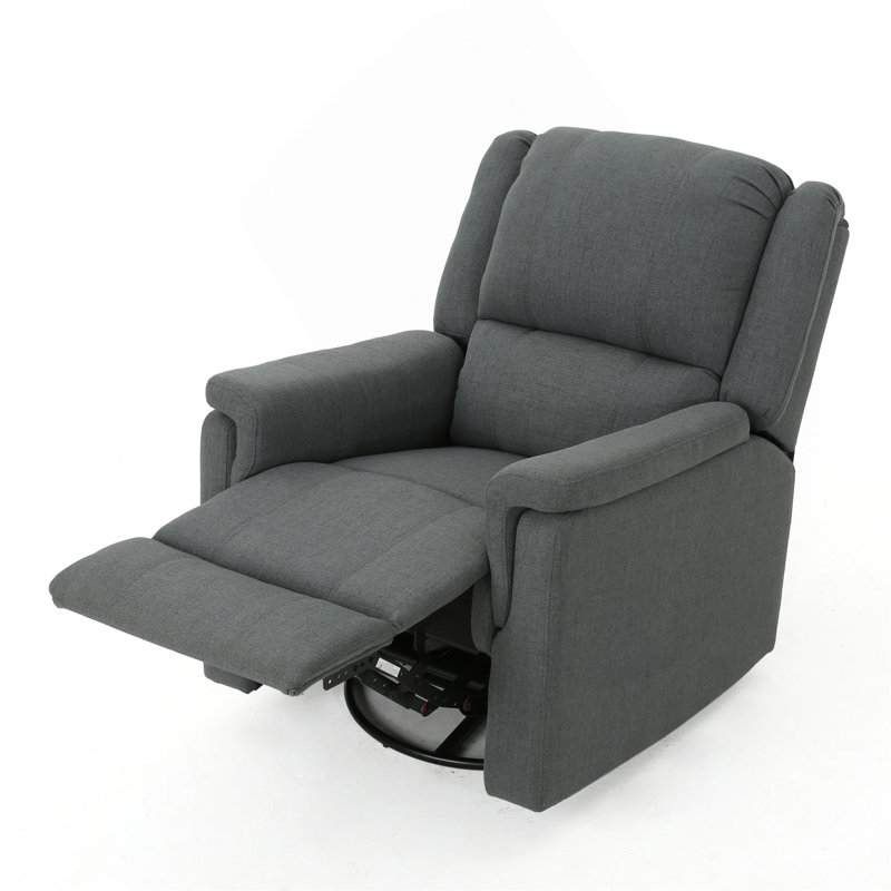 Fauteuil inclinable manuel confortable avec fonction pivotante pour la détente, Gris anthracite