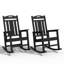 Ensemble de 2 chaises berçantes en PEHD, convenant à une utilisation intérieure et extérieure-2049051679