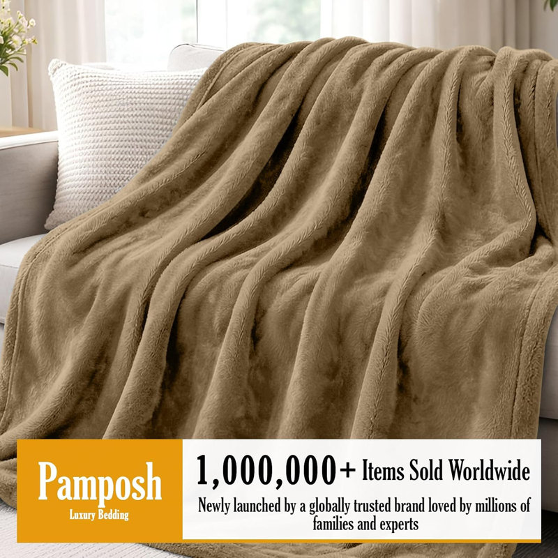 Premium Super Soft Flannel Fleece Blanket – Lightweight, Easy-Care Microfiber Throw for Bed, Sofa, Camping & Travel