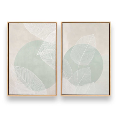 Ensemble de 2 impressions Soft Leaf Stillness