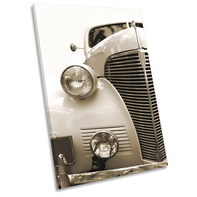 Vintage Retro Car Picture - Wrapped Canvas Print