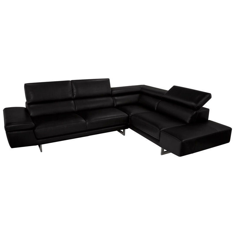 Canapé modulaire en cuir 63 po Hayes