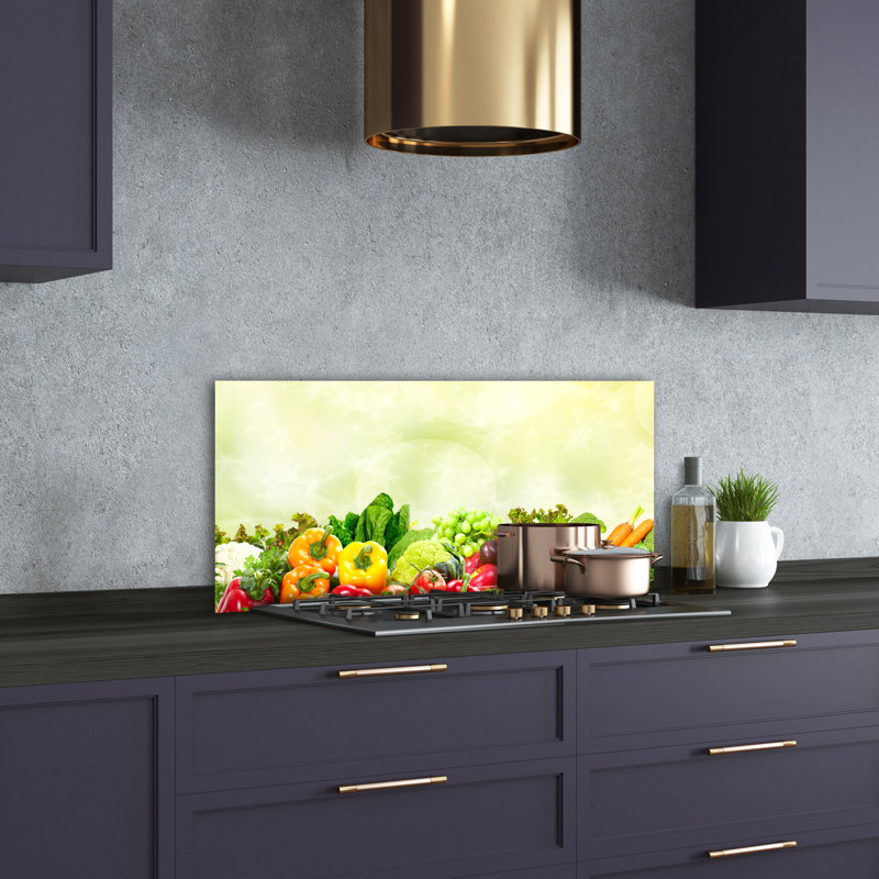 Luciea 50cm W x 100cm L Glass Peel and Stick Panel