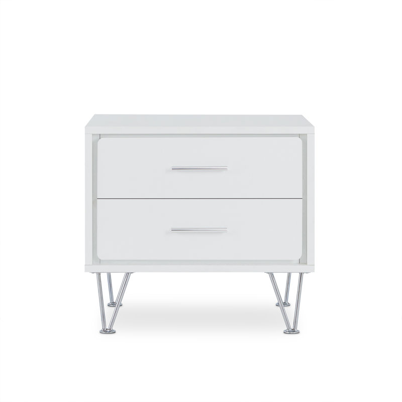 Table d'appoint Deoss, Blanc