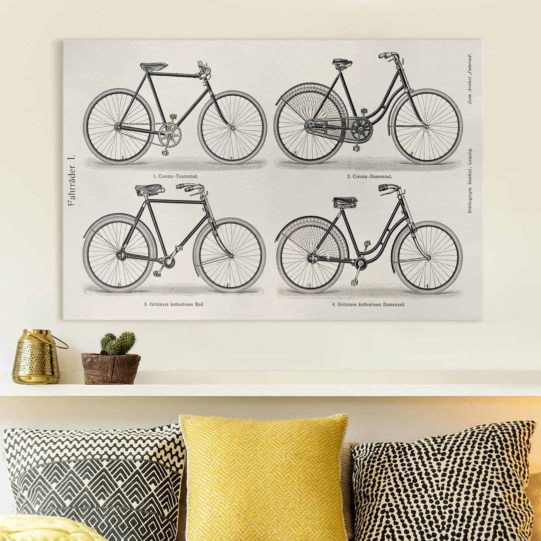 Leinwandbild Vintage-Fahrrad