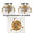 Modern Gold Ceiling Light 3-Light Flush Mount Fixture with Textured Glass Drum Shade-1766980679