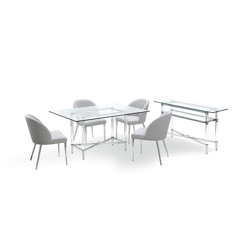 Giulio 16'' Glass Top Console Table