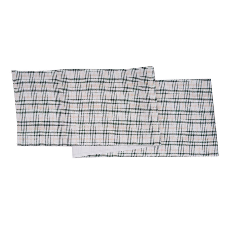 Sage & Gold Plaid Runner