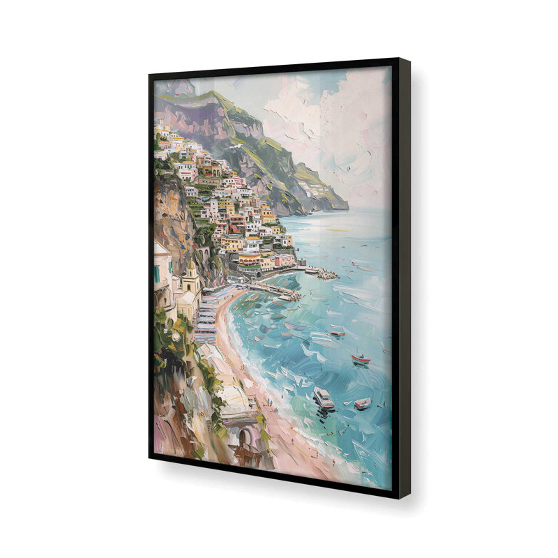 «Coastal Charm», impression encadrée sur papier par Azure Artisanal Studio, Noir satiné, H 21 po x l 17 po x P 1,25 po