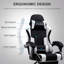 LUCKRACER Adjustable Reclining Ergonomic Swiveling PC & Racing Game Chair with Footrest-113244929-129584377