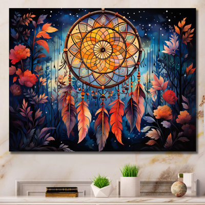 «Gold Dream Catcher Expressive Dreams I», reproduction sur toile