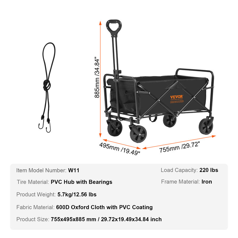 Collapsible Folding Heavy Duty Garden Carts
