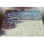 Tapis ivoire / bleu / brun noué à la main de conception unique 4 pi 1 po x 6 pi 1 po New Age