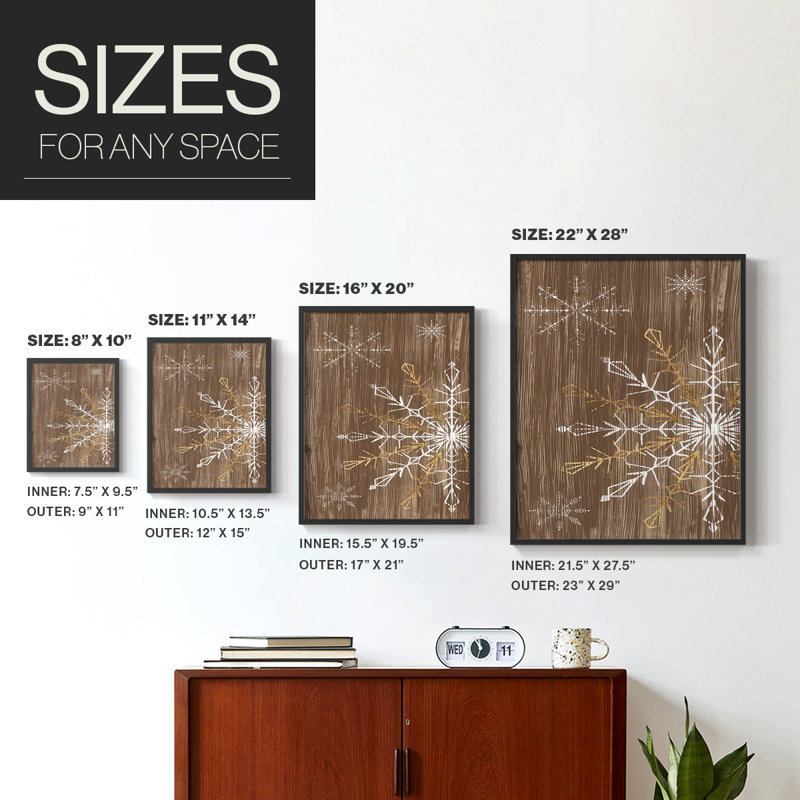«Barnwood Wonderland Collection B», reproduction encadrée - bois massif, Noir, noir, noir, noir, H 11 po x l 9 po