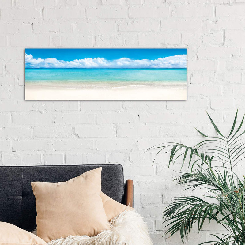 Beach Panorama, Bora Bora, French Polynesia by Jan Becke - Wrapped Canvas Panoramic Print