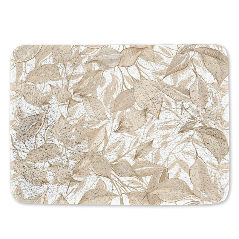 Arbell Microfiber / Microsuede Non-Slip Bath Mat, 17"W x 24"L