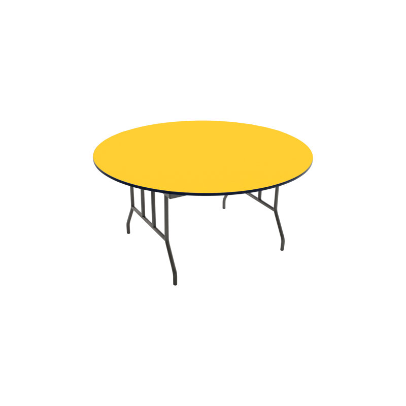 Table pliante - Contreplaqué - Rond, H 29 po x l 42 po x P 42 po