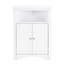 Armoire de rangement blanche, pour salon ou salle de bain, 31 cm de large, 82 cm de hauteur, emballée en 3 pièces, hauteur du coin, finition imperméable.