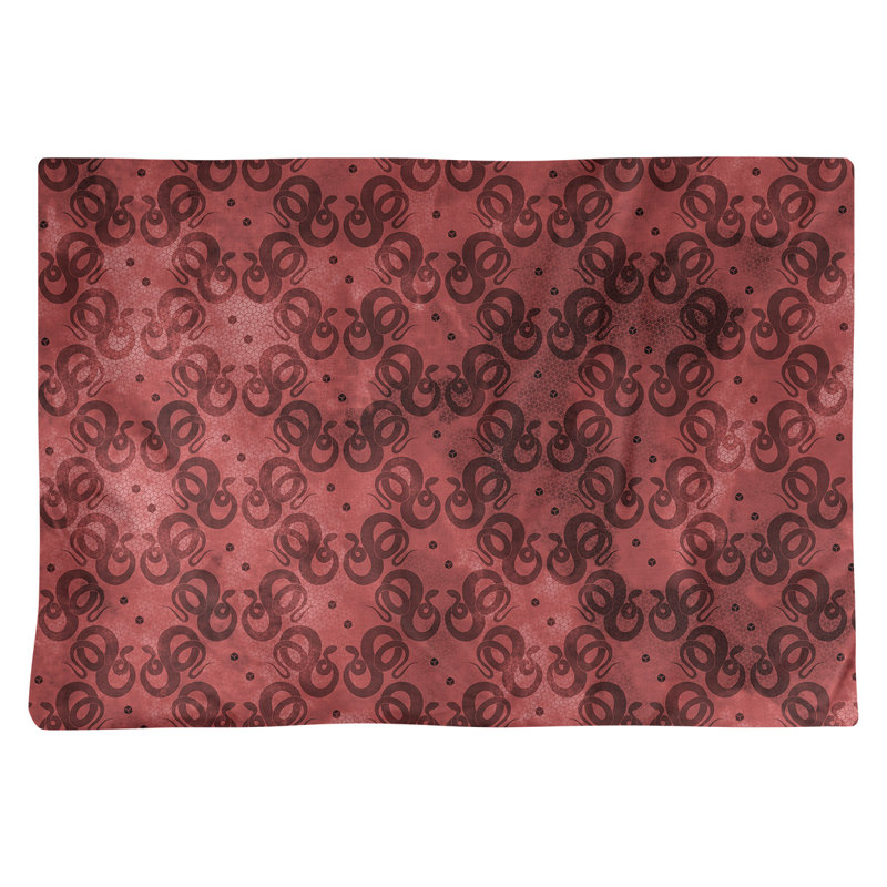 Napperon en coton 18 po serpents, Rouge