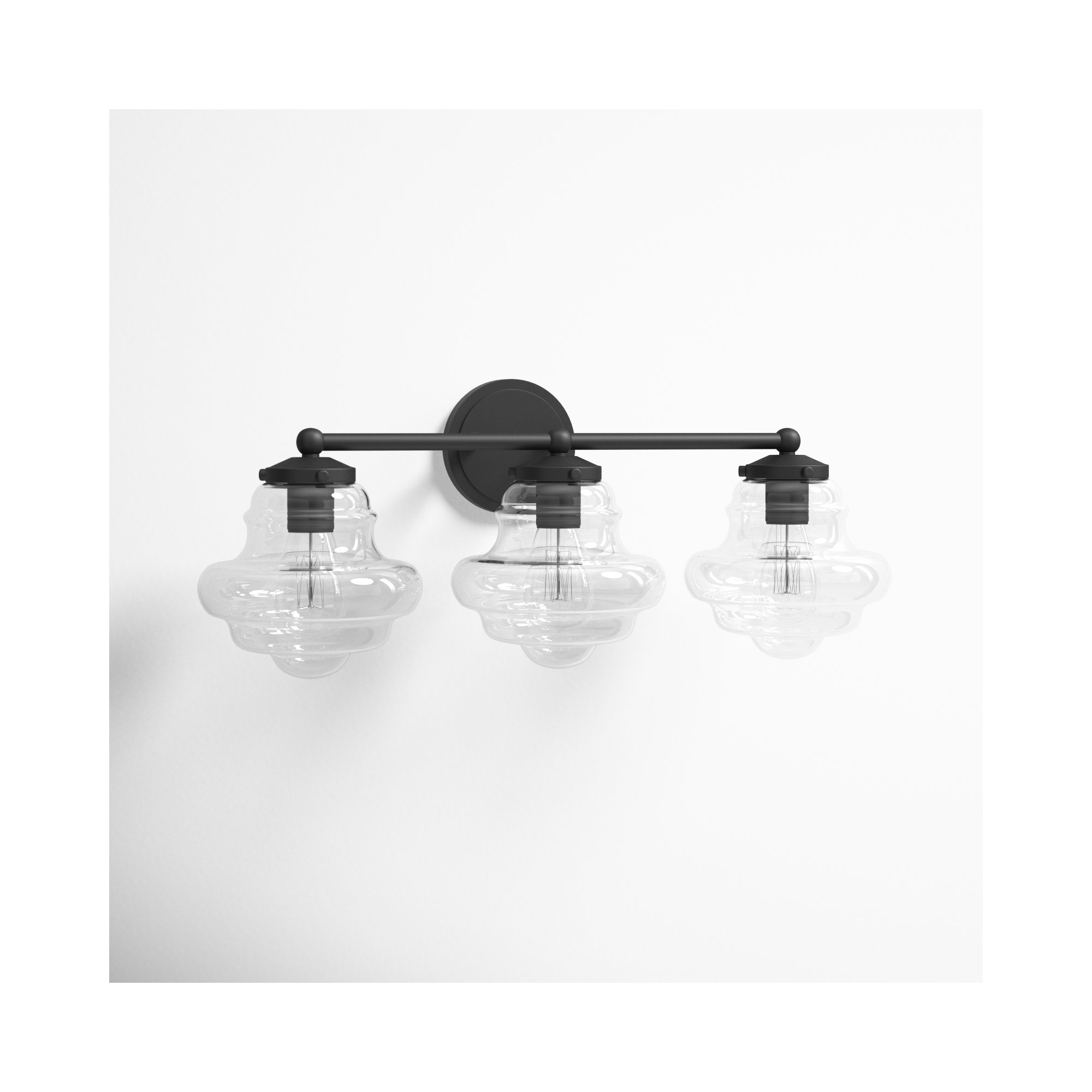 Marah 3 Light Transparent Dimmable Vanity Light, Oil Rubbed Bronze