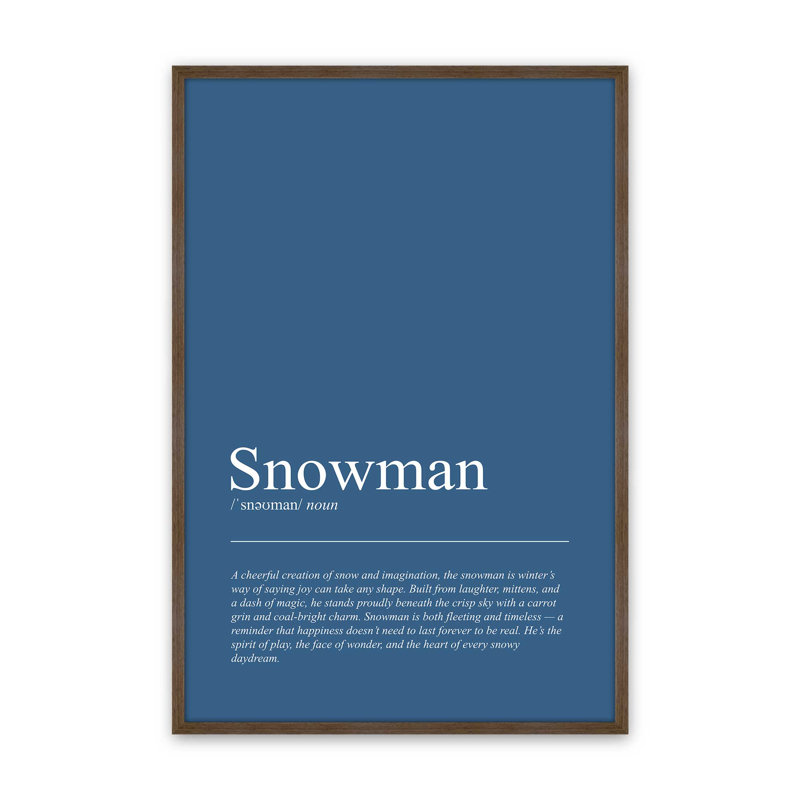 Frosty Wonder, reproduction d'art, 24 po x 36 po, Noyer