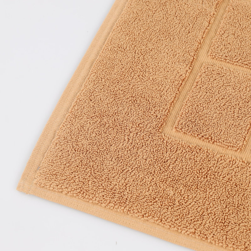 Tapis de bain réversible 100% coton épais et absorbant, Rouille