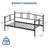 Twin Daybed, Sturdy Metal Day Bed with Steel Slat Support, Arched Headboard Sofa Bed for Living Room, Bedroom and Guest Room, Purple-281850677