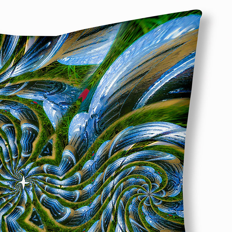 223_Oreiller de sol touffeté en toile d'araignée bohémienne et éclectique, 30 po x 30 po